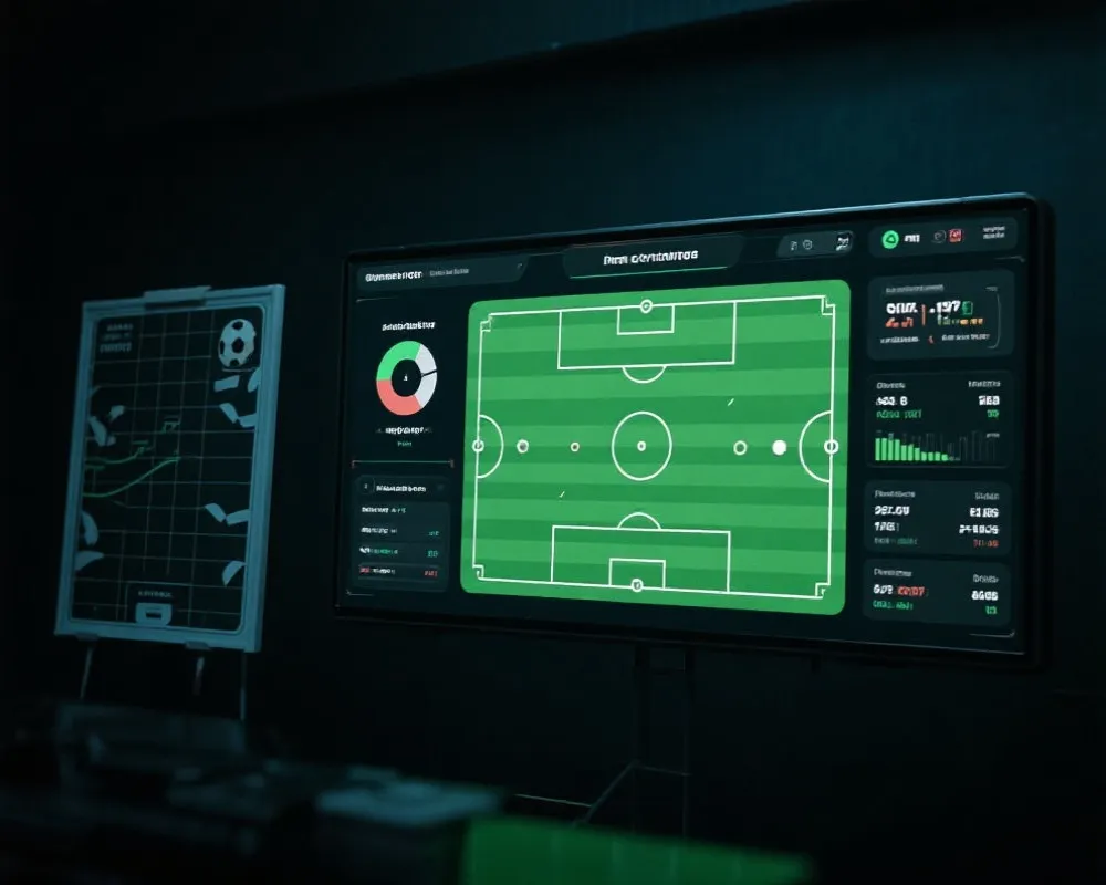 实时盘口分析与比赛数据示意图